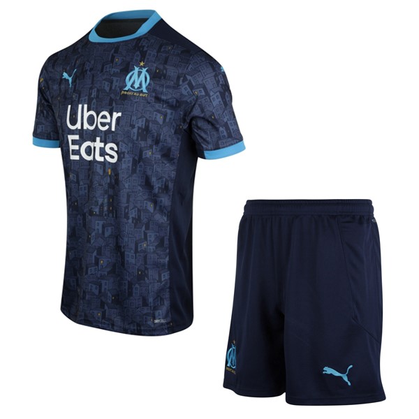 Trikot Marseille Auswarts Kinder 2020-21 Blau